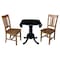 International Concepts 42 in. Dual Drop Leaf Table with 2 Splat Back Dining Chairs - 3 Piece Dining Set K46-42DP-C59-10P - alternate 7